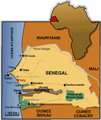 Carte du Senegal